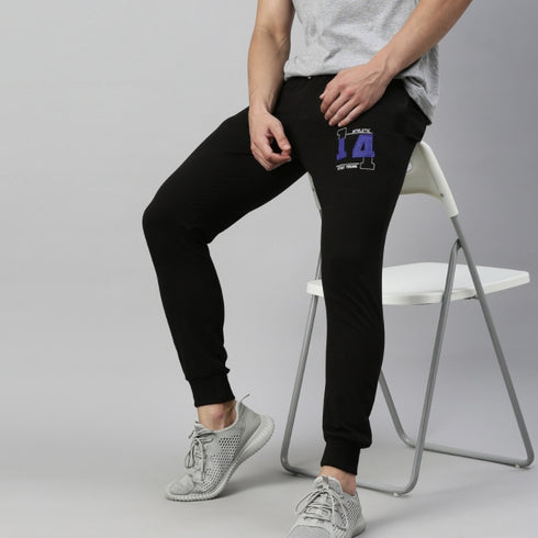 Grey & Black Solid Lounge Wear